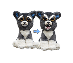 Feisty Pets Dog Sammy Suckerpunch- Adorable 8.5" Plush Stuffed Dog That Turns Feisty With a Squeeze