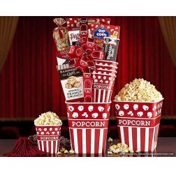 Movie Night Popcorn and Candy Collection Gift Basket