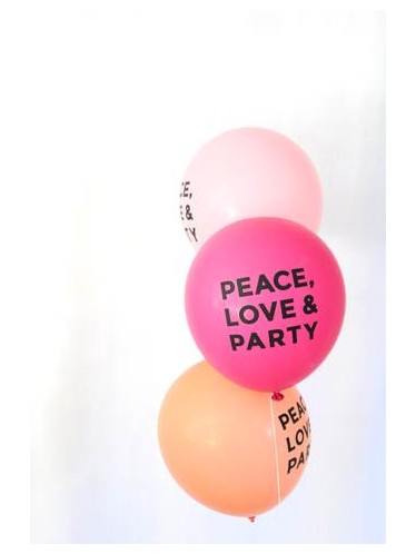 PEACE, LOVE AND PARTY BALLOONS