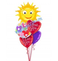 You'r  My Sunshine  Love Balloon Bouquet (5 Balloons)