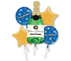 Congratulations Champagne Balloon Bouquet