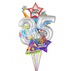 Mega Blast Birthday Balloon Bouquet  (7 Balloons)
